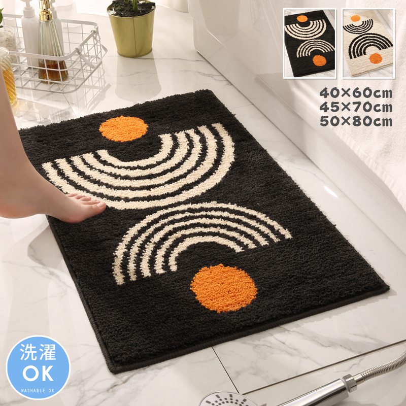 バスマット 洗える ラグマット 浴室マット 40×60cm 50×80cm 滑り止め 玄関マット ラグ 吸水 速乾 抗菌 防臭 屋内マット 長方形 お風呂 足ふき マット 快適 ふわふわ シンプル おしゃれ かわいい 大判 トイレマット ドアマット 多機能 吸水マット フロアマット
