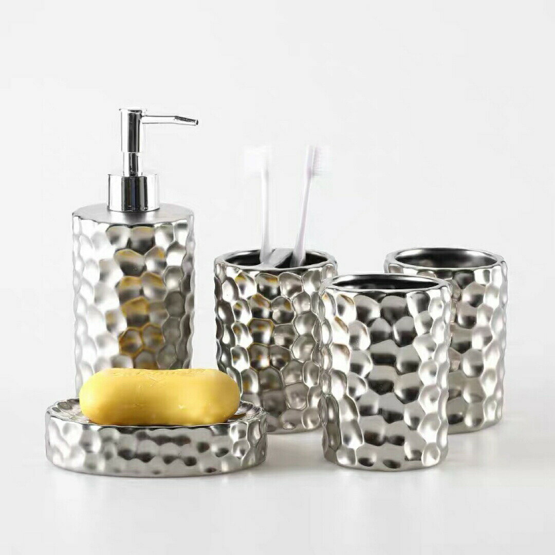 樂天商城 - 高級ソープディッシュ サニタリー 洗面用具5点セット歯ブラシスタンド バス用品