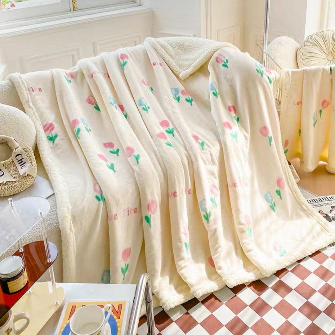 冬 可愛い 毛布ブランケット寒さ対策グッズ ひざ掛け かけ布団 暖かい 花柄