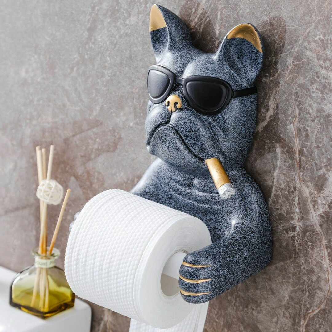 楽天市場】トイレットペーパーホルダーブルドッグの通販