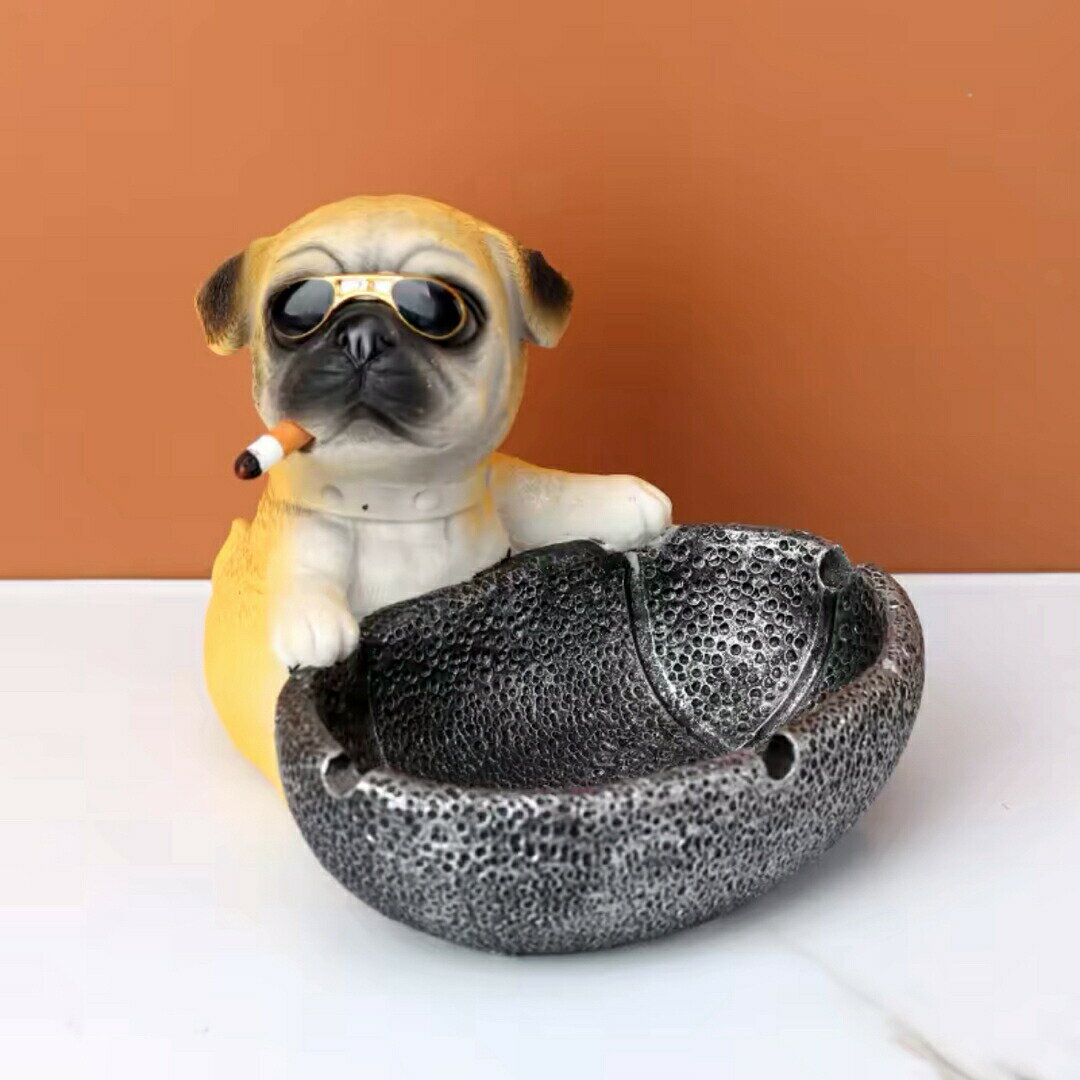 Standing Lights - 犬型 灰皿 イヌ 卓上収納 小物入れ パグ雑貨 キーケース 置物 PUG