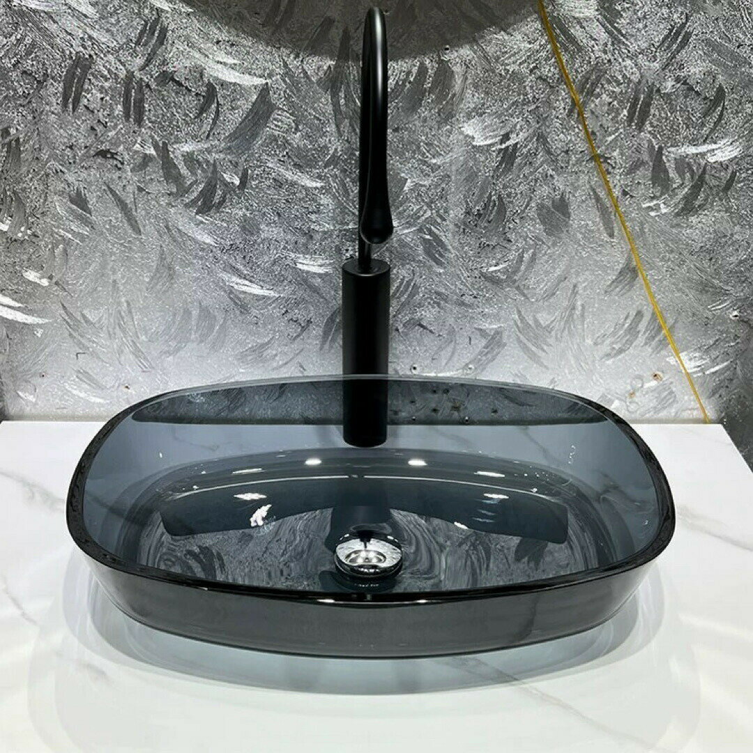 Standing Lights - 高級洗面台 洗面ボウルセット 強化ガラス手水鉢 洗面器 蛇口 排水金具付き