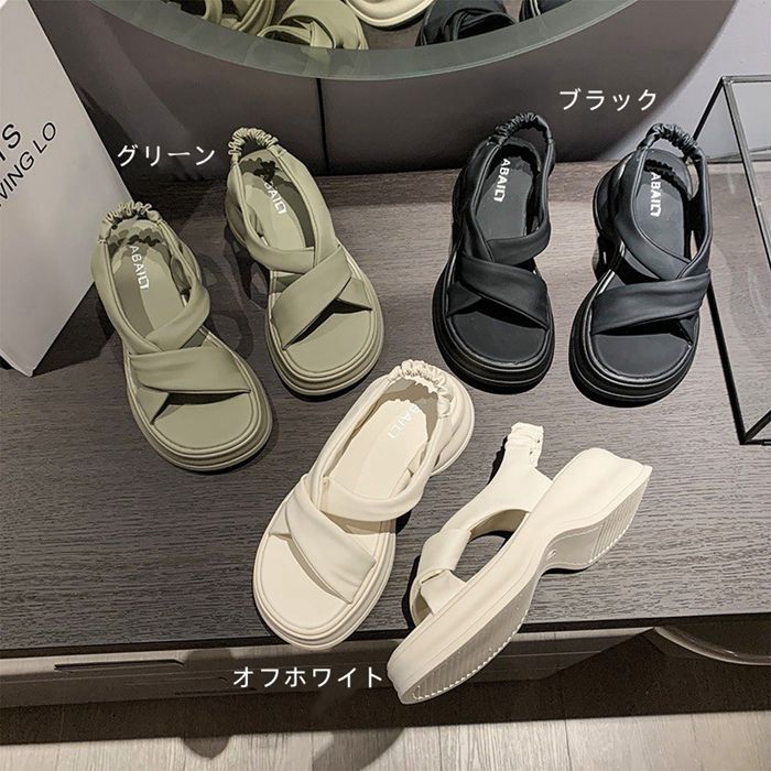 スポーツサンダル レディース 歩きやすい 厚底サンダル 軽量 コンフォートサンダル...