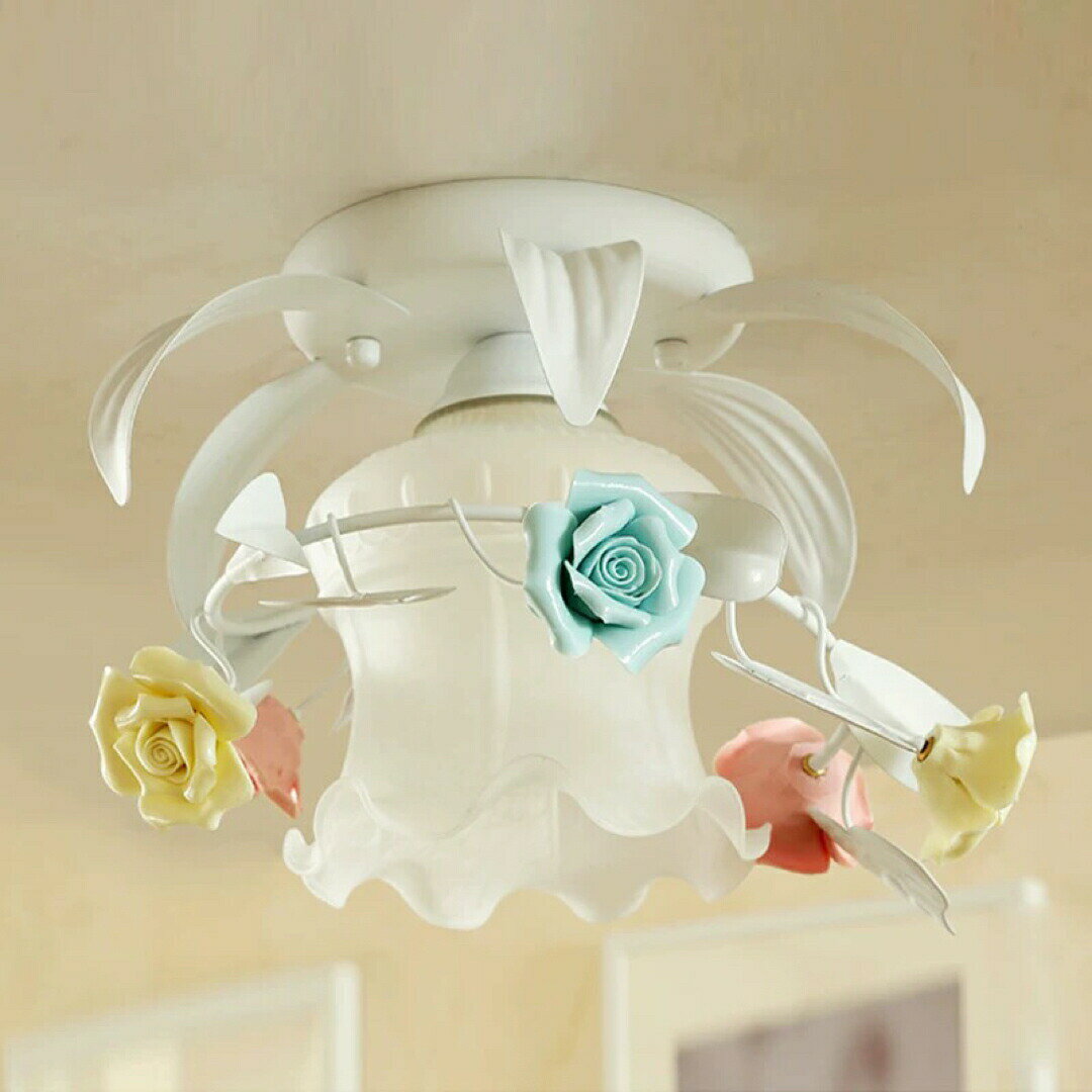 Rakuten - 花型 薔薇ペンダントライト ．洋風照明．シャンデリア．電源直結タイプ 天井照明