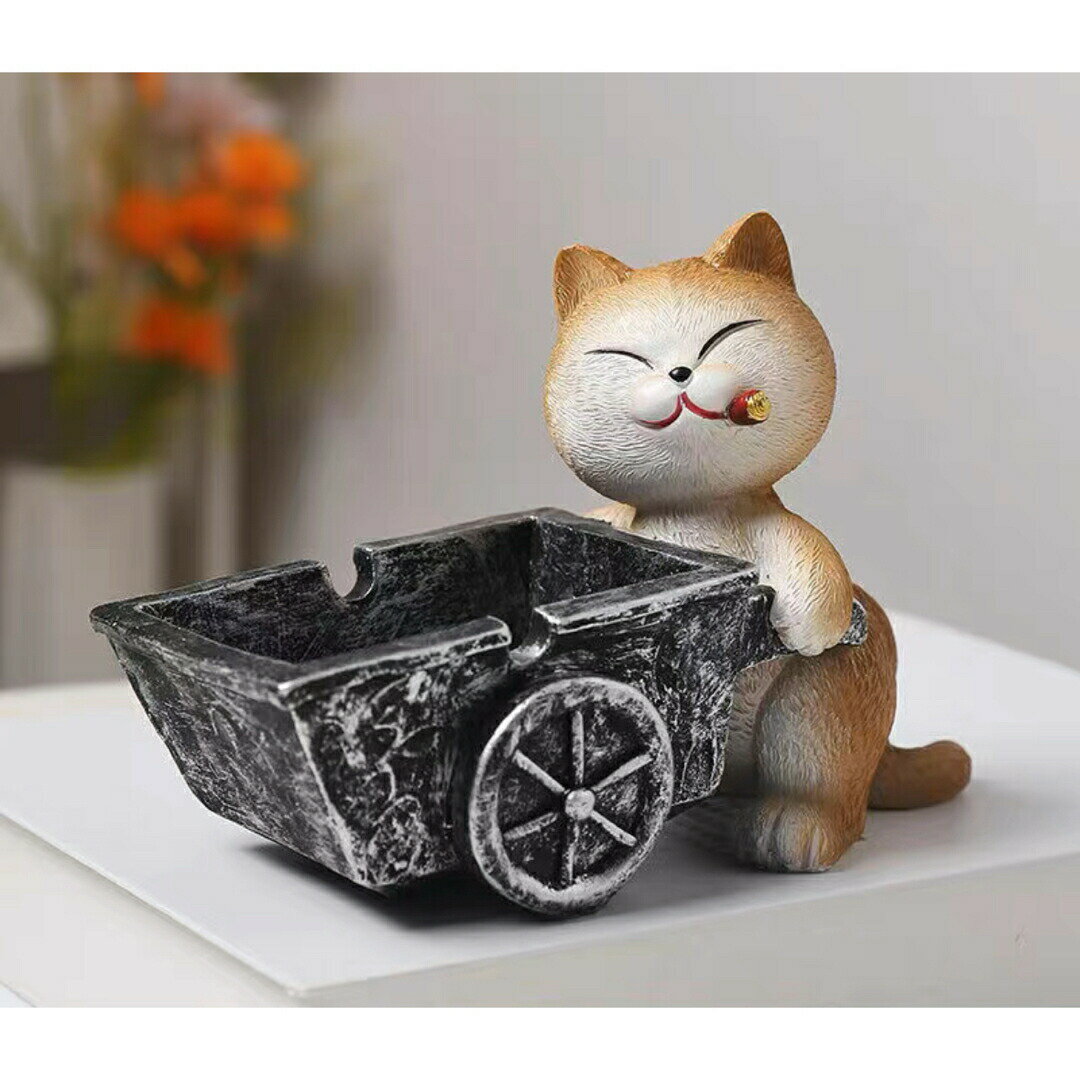 樂天商城 - 卓上灰皿 ネコ 卓上収納 小物入れ 猫柄 雑貨 キーケース 置物 cat