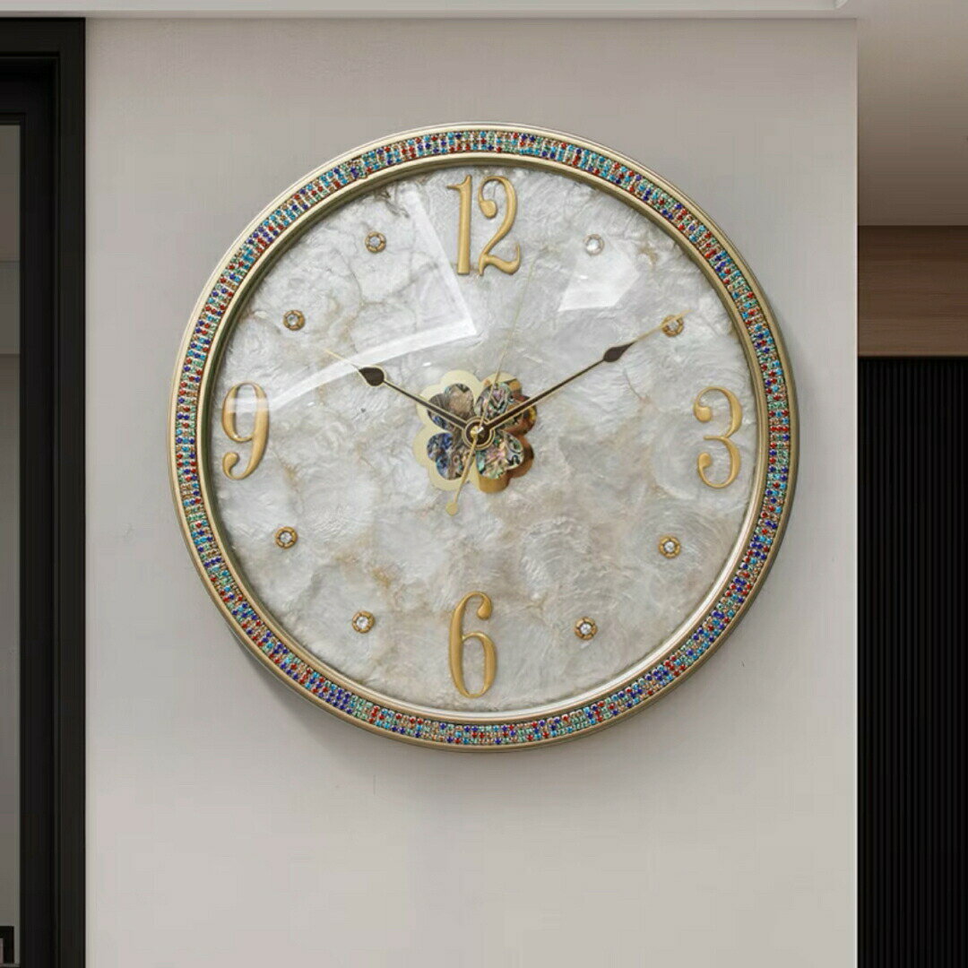 樂天商城 - 高級壁掛け時計 かけ時計 掛け時計 貝入れ 部屋飾り