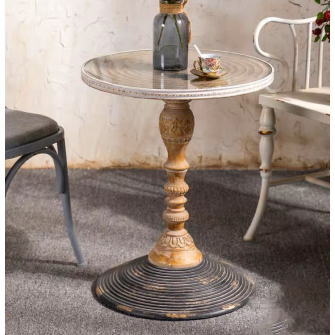 ローテーブル ミニテーブル．アンティーク調 サイドテーブル センターテーブル