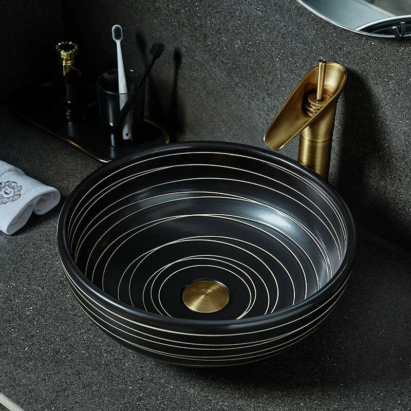 樂天商城 - 高級洗面台 洗面ボウルセット洗面ボール 陶器 手水鉢 手洗器蛇口 排水金具付き