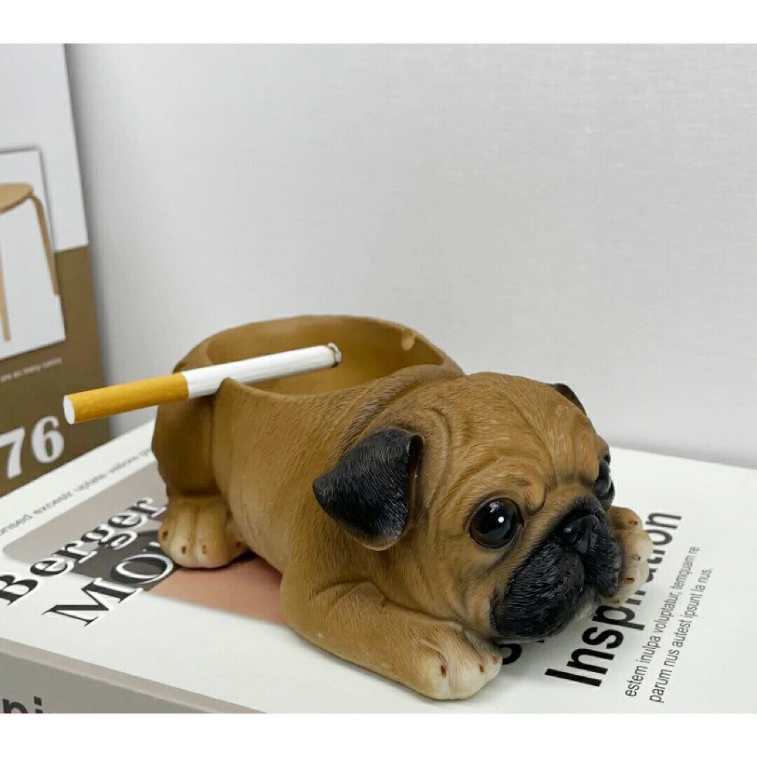 犬型灰皿イヌ卓上収納小物入れパグ雑...