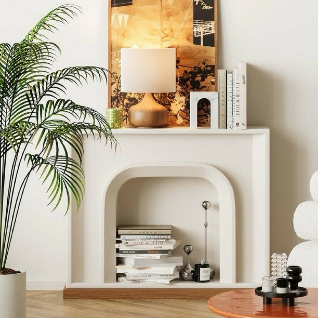 玄関テーブル アンティーク調マントルピース型コンソール花台 置物台サイトテーブル