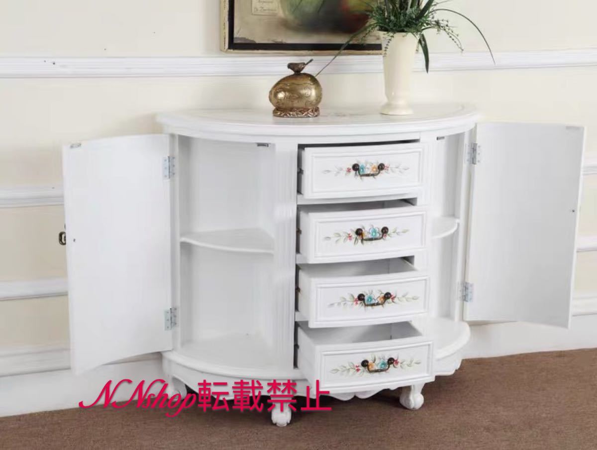 高級アンティーク調デザイン .電話台 テーブル 花台リビング 玄関テーブル サイドテーブル 収納家具 幅100cm