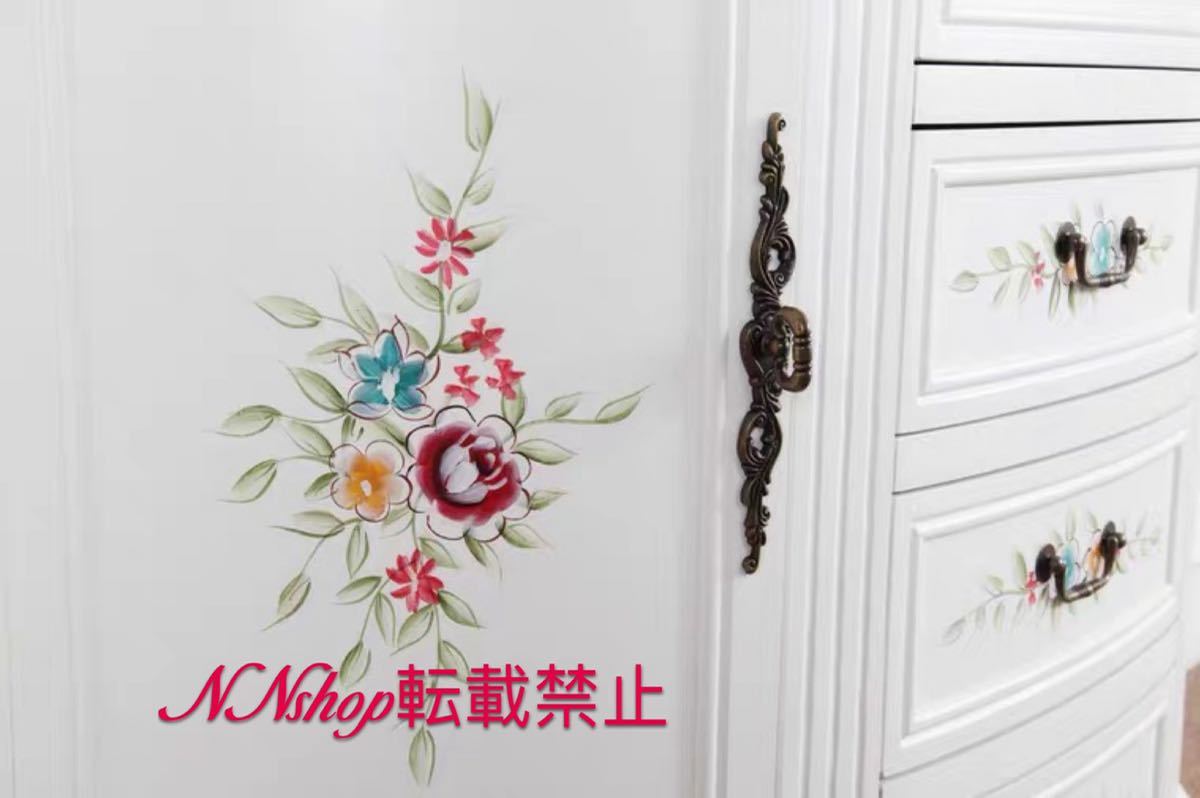 高級アンティーク調デザイン .電話台 テーブル 花台リビング 玄関テーブル サイドテーブル 収納家具 幅100cm [2]