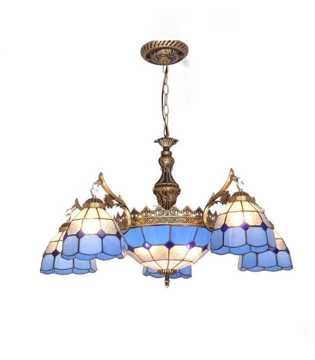 ステンドグラス．ペンダントライト豪華天井照明ステンドグラスランプ ガラス工芸品