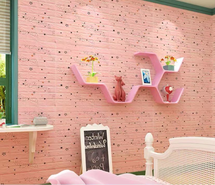 樂天商城 - 50枚 70cm×70cm 背景壁 ．3D立体レンガ模様壁紙 防水 汚い防止 カビ防止