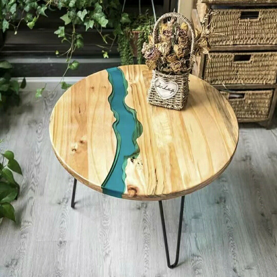 レジンテーブル 机 リバーテーブル 川の流れ 樹脂 コーヒーテーブル