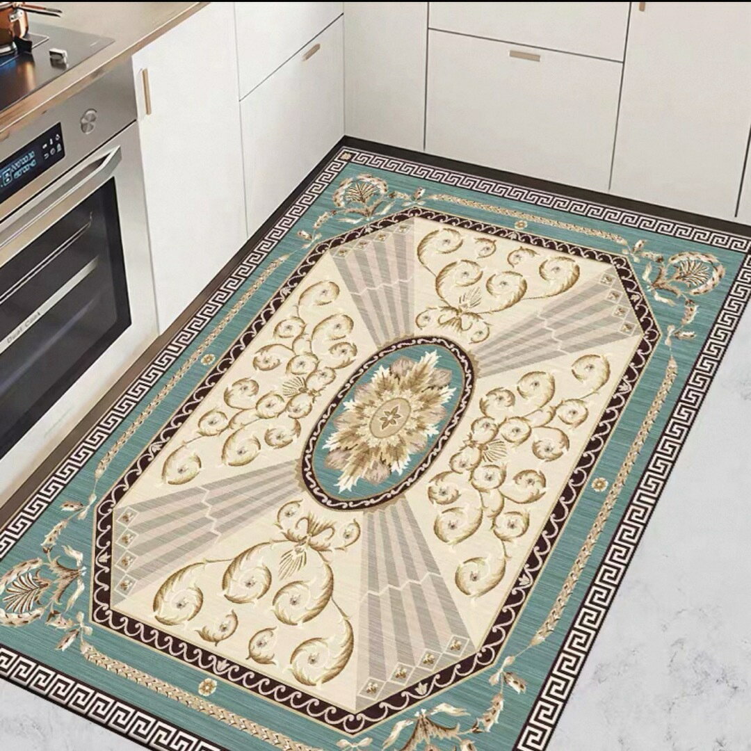 キッチンマットPVC防水防油防滑 玄関マット 台所マット 拭ける フロアマット