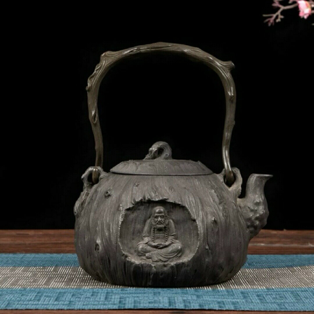 鋳鉄製鉄瓶 急須鉄瓶 手作り 老鉄瓶 やかんを沸かす 提梁鉄瓶 お茶の道具