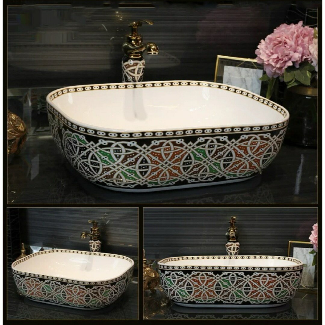 高級感 洗面ボウルセット 洗面ボール 陶器 手水鉢 手洗器 手洗い鉢 洗面器