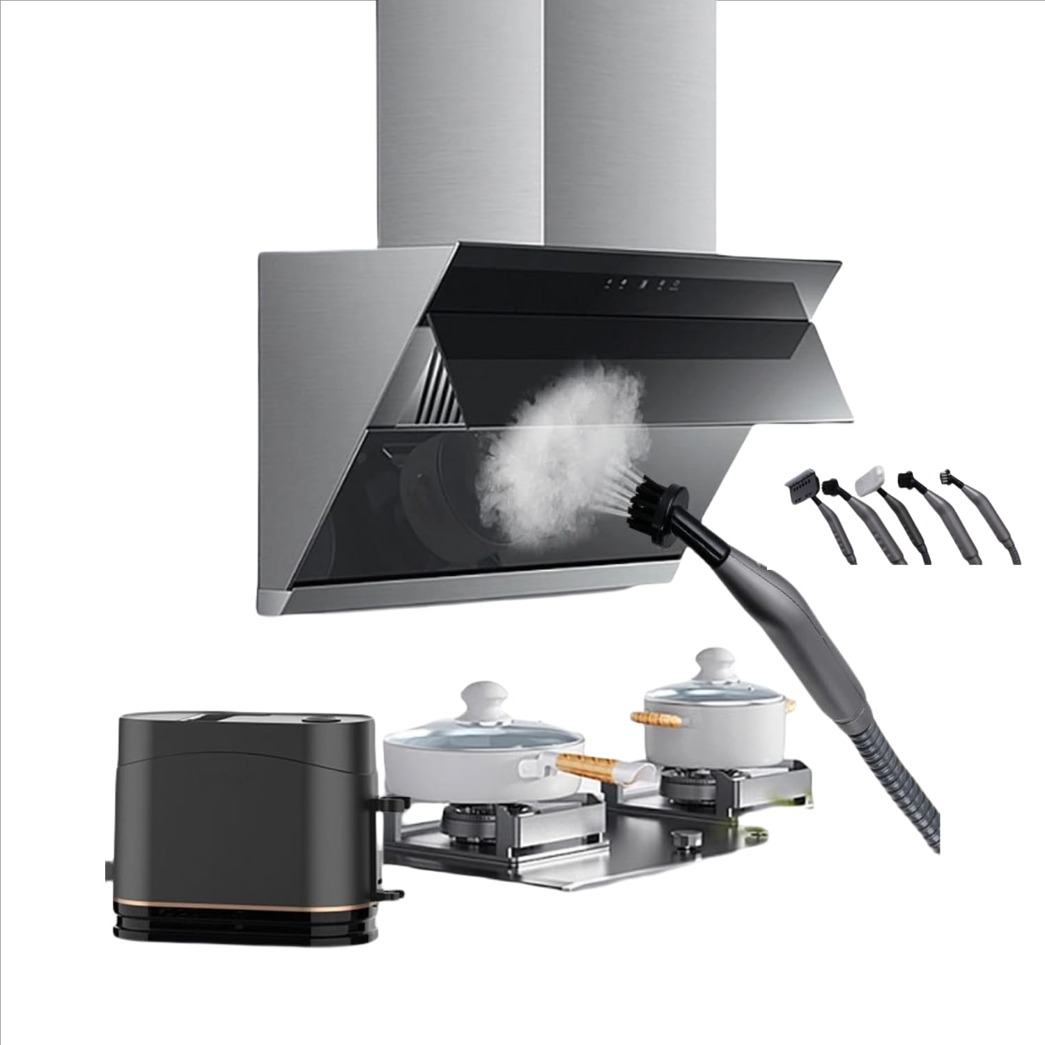 高温蒸気洗浄機は、15 秒で蒸気が出て、強力な汚れ落としと高温殺菌機能を備えています 人間工学に基づ..