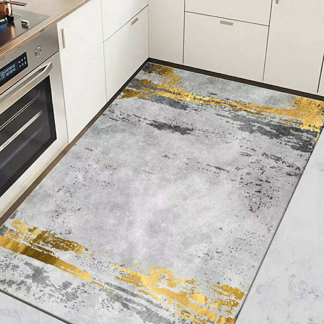 キッチンマットPVC防水防油防滑 玄関マット 台所マット 拭ける フロアマット