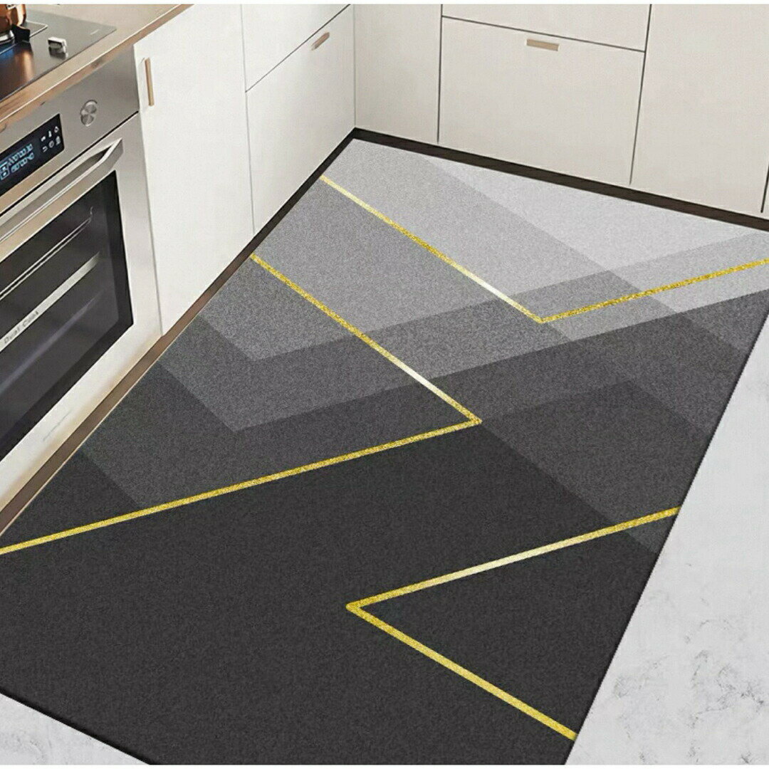 キッチンマットPVC防水防油防滑 玄関マット 台所マット 拭ける フロアマット
