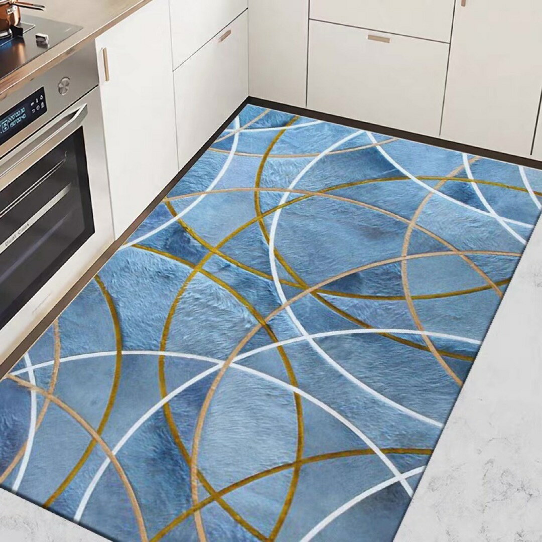 キッチンマットPVC防水防油防滑 玄関マット 台所マット 拭ける フロアマット