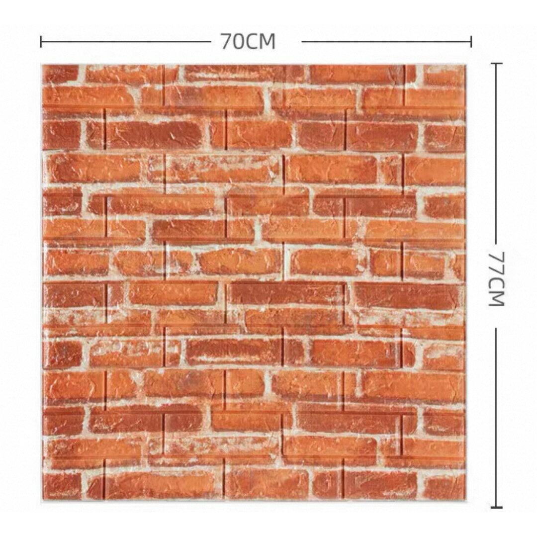 商品説明◆状態：新品◆材質：XPEエコ フォーム◆40枚 70x77（cm)◆裏面に粘着性があり、はがすと、壁に貼ることができる3D壁紙◆防水 汚い防止 カビ防止◆貼り付け方は簡単。各場所に適用！◆手作業での採寸の為、若干誤差がある場合があ...