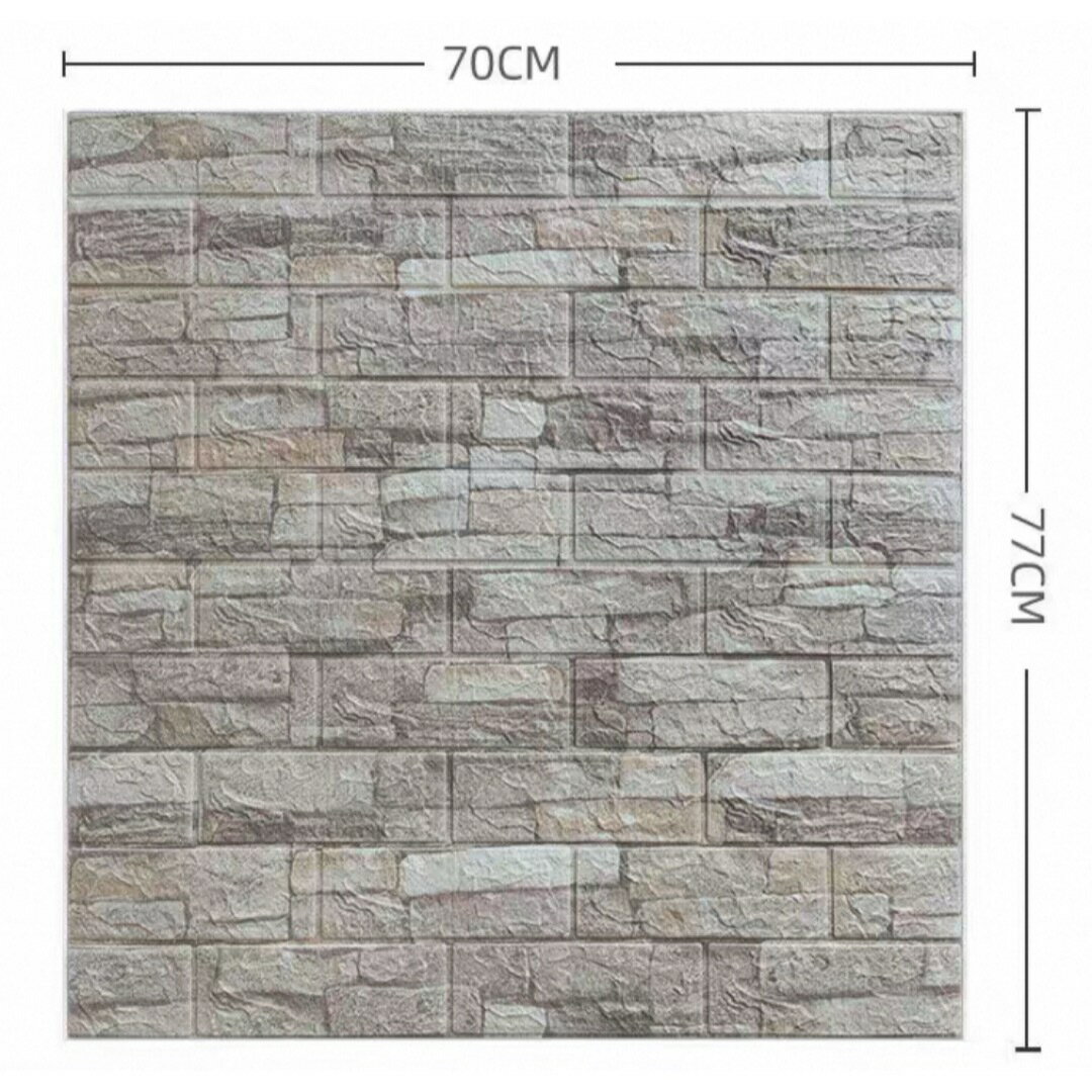 40枚 70x77cm 背景壁 3D立体レンガ模様壁紙 ．防水 汚い防止カビ防止
