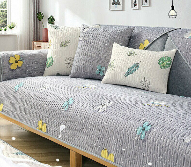 Sofa Covers - 夏用冷感ソファーシート ソファーカバー シーズン通用タイプ 滑りどめ生地 1点セット