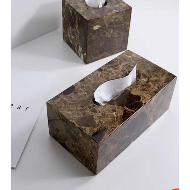 高級感のある ティッシュケース ?大理石ティッシュボックス [2]