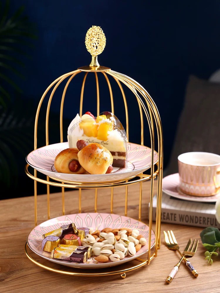 ケーキ スタンド プレート 2段セット アフタヌーンティー フルーツ トレー 皿