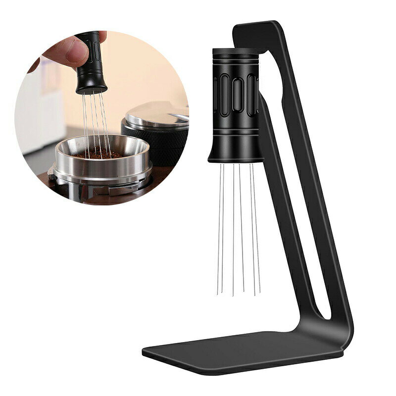 コーヒー混ぜ針 エスプレッソ 6本針 コーヒーニードル コーヒー ディストリビューター マグネットスタ..