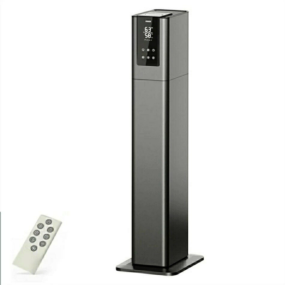 加湿器 スチーム式 加熱式 +超音波式 大容量13L 100℃高温&除菌 ハイブリッド式 超音波 タワー 3段階加湿量調節最大噴霧量500ML/H 40畳 30dB静音 おやすみモード スタイリッシュ床置き 学校 事務所 家庭用 オフェス 寝室 病院 美容院 適用 空焚き防止 シルバーブラック