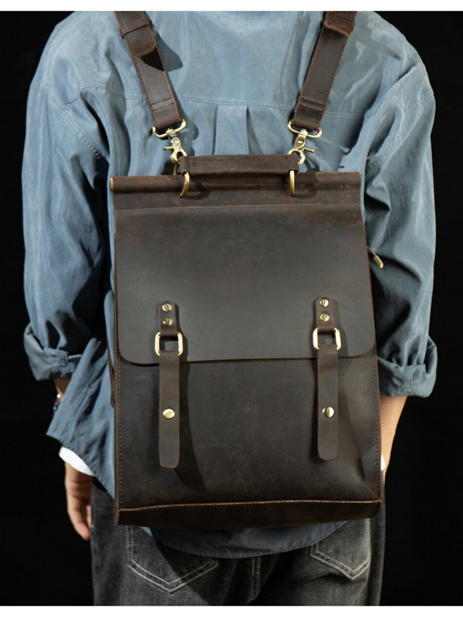 人気商品牛革、本革のショルダーバッグ、リュックサックの男性、男性バッグ、ランドセル、レジャーアウトドア旅行バッグ
