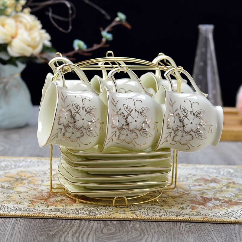 西洋ティー・コーヒーカップセット カップ＆ソーサー 6客セット