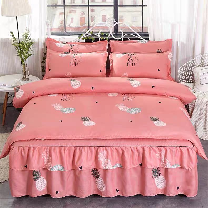 ワイドダブル ベッド用品4点セット 寝具 ボックスシーツ　枕カバー掛け布団カバー ベッドパッド 別サイ..