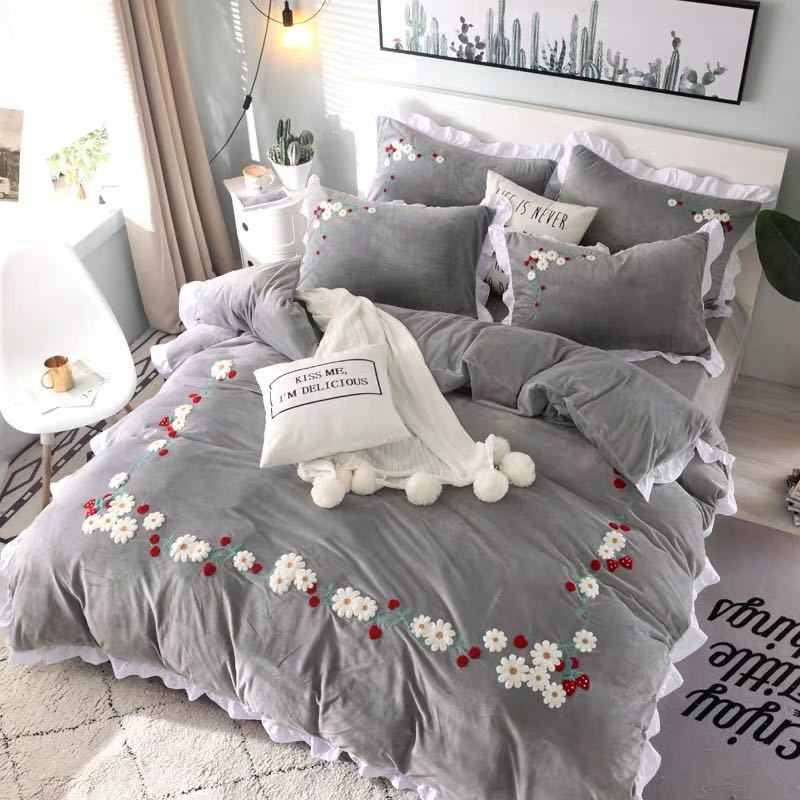 ワイドダブル ベッド用品4点セット 寝具 ボックスシーツ　枕カバー掛け布団カバー ベッドカバー 別サイズあり．