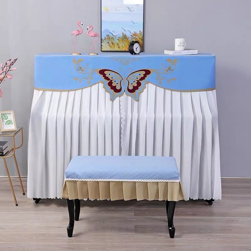 A046315ピアノカバー2点セット．ピアノ椅子カバー ピアノ防塵カバー