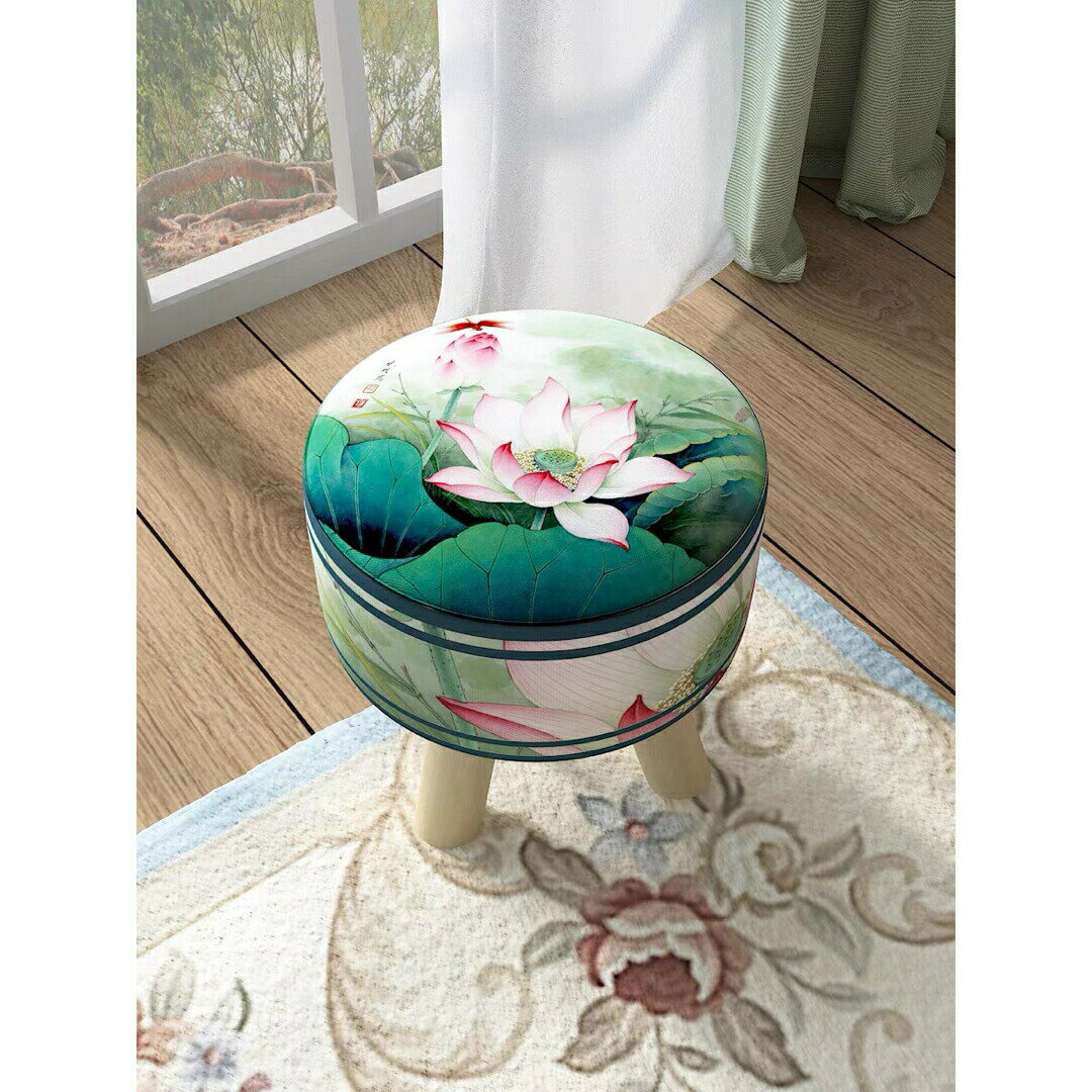 樂天商城 - ハス 花柄椅子 イス スツール インテリア家具 ハス雑貨