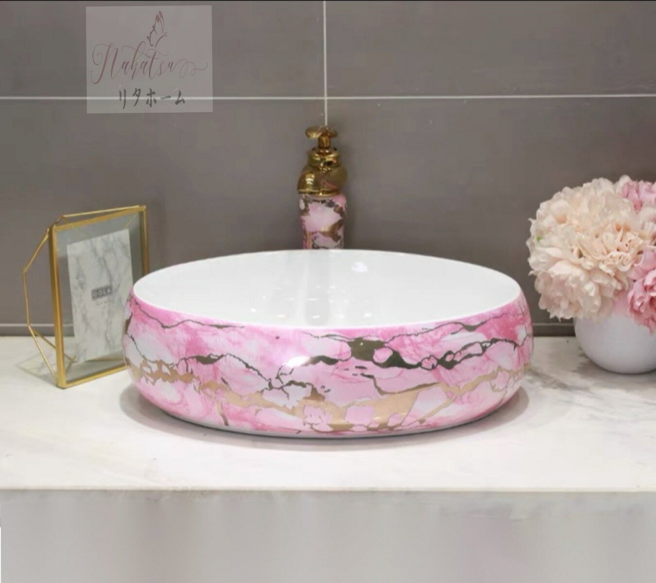 高級洗面台 洗面ボウルセット 洗面ボール 陶器 手水鉢 手洗器 手洗い鉢 洗面器 蛇...