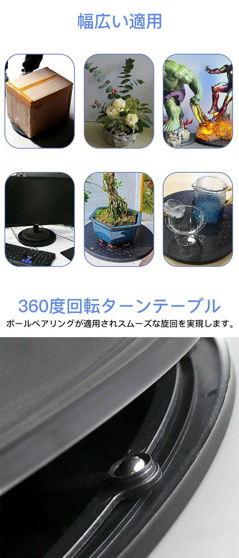回転盤 直径20cm 2個セット プロジェクタ...の紹介画像3