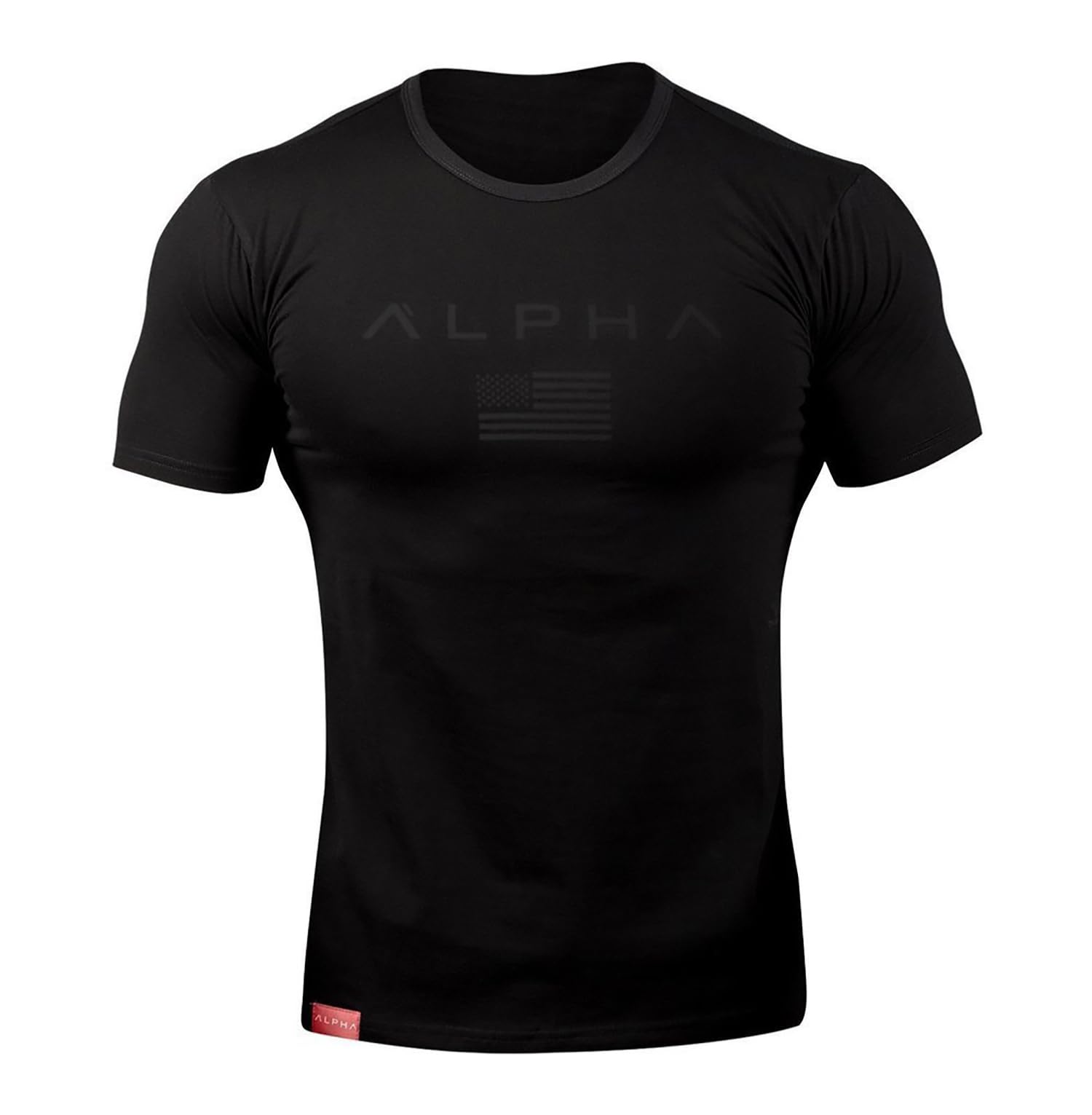 Rakuten - [SHANLIANG] ジムtシャツ ストレッチ 半袖 細身 フィットネス トレーニング 筋トレ スポーツ おしゃれ メンズ 速乾性 吸汗 カジュアル アクティブ Tシャツ ウェア メンズ tシャツ (L, ブラック+黒)