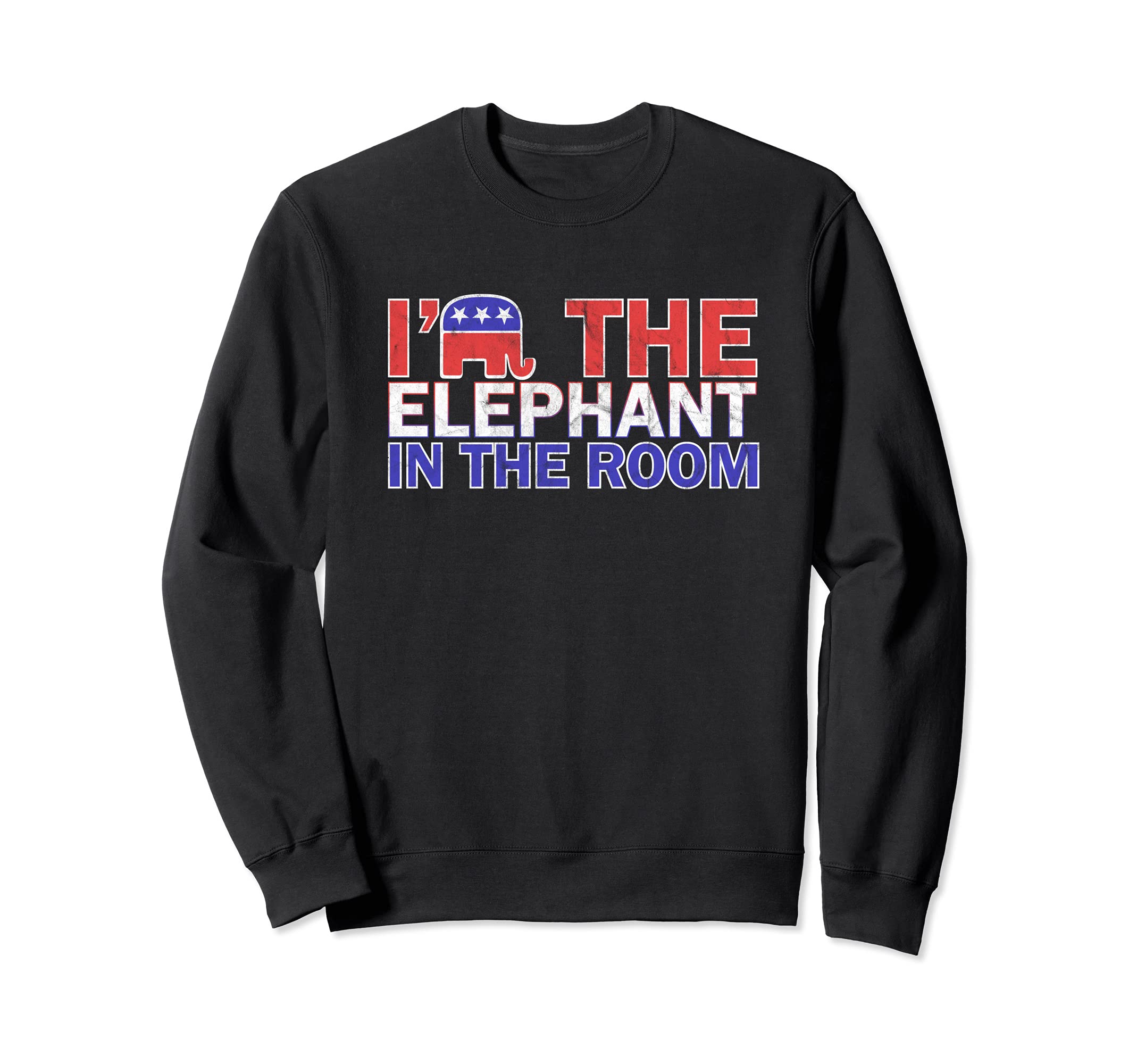 GOP Republican Re ホワイト&ブルー I'm The Elephant In The Room トレーナー