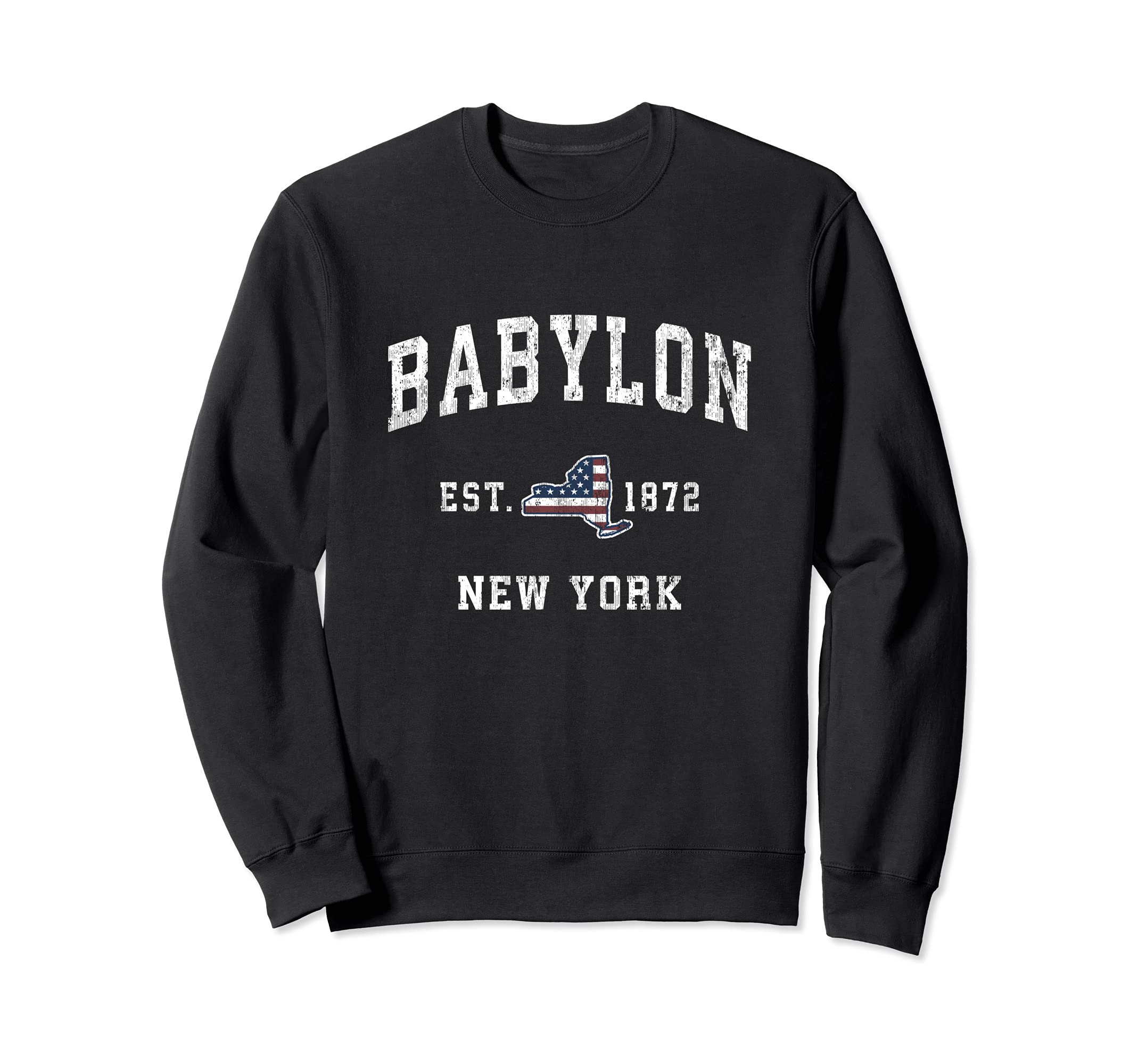 Babylon New York NY ヴィンテージ アメリカ国旗 スポーツデザイン トレーナー