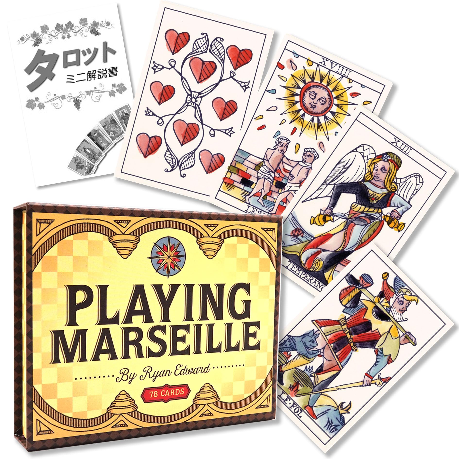 • メーカー：U.S. Games Systems, Inc. • カードサイズ：57×88mm • カード枚数：78枚 • タロット占いミニ解説書（タロットカードの基本知識、カードの解説、占い方等を記載。商品専用の解説書ではありません。全56ページ） • メーカーオリジナル英文解説書