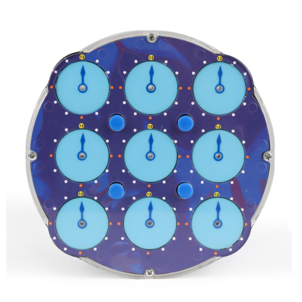 マジッククロック スピードスピードキューブ、磁気クリアブルー時計、内側に磁気スピードキューブおもちゃ付き、向けの3Dスピードキューブ時計 2