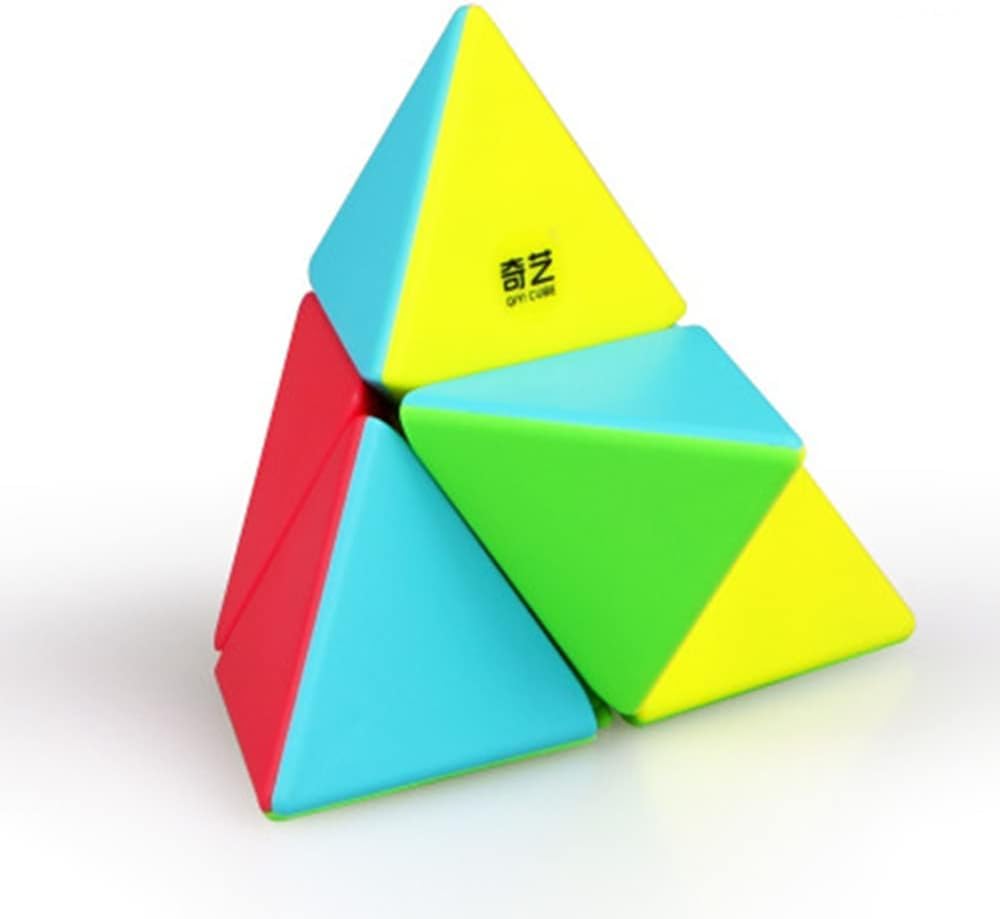 Bucubke QY ピラミッド 2x2ステッカーレスマジックキューブQY ピラミッド三角形 ピラミッドパズルマジックキューブ