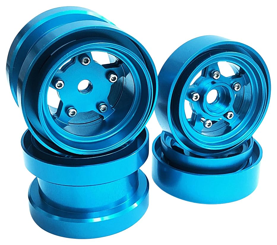 OPTION No.1 グラスホッパー、ホーネット用アルミホイールセット (1台分/ライトブルー) ALS005