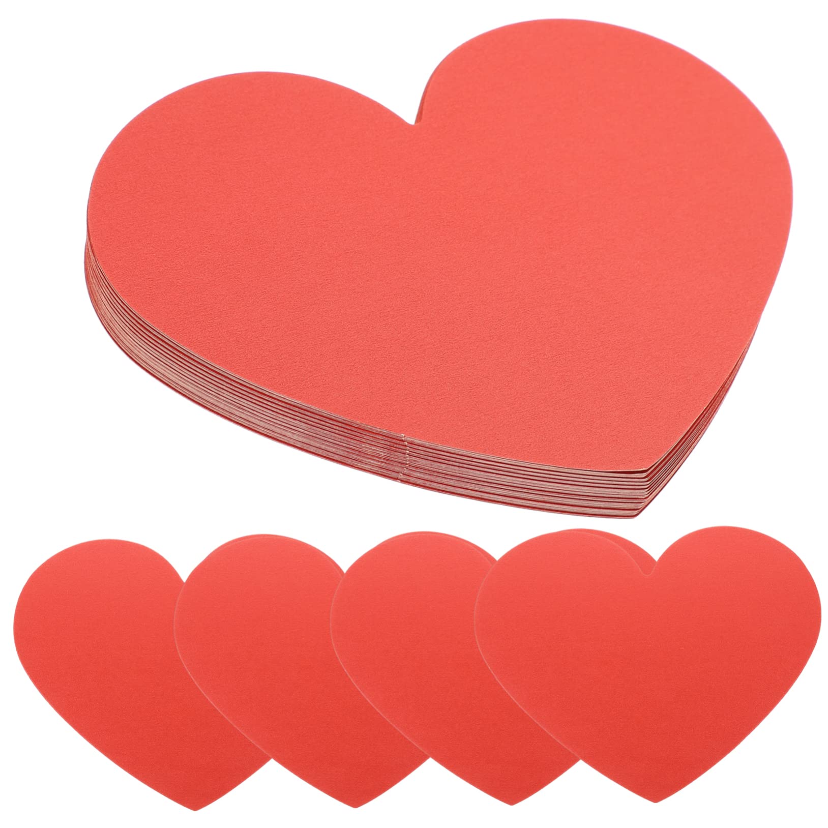 SAFIGLE ハート型グリーティングカード 40枚セット 厚紙 5.9X4.7インチ バレンタインメッセージカード 空白ハート ペーパーカットアウト Diyクラフト 教室や家庭の装飾に最適