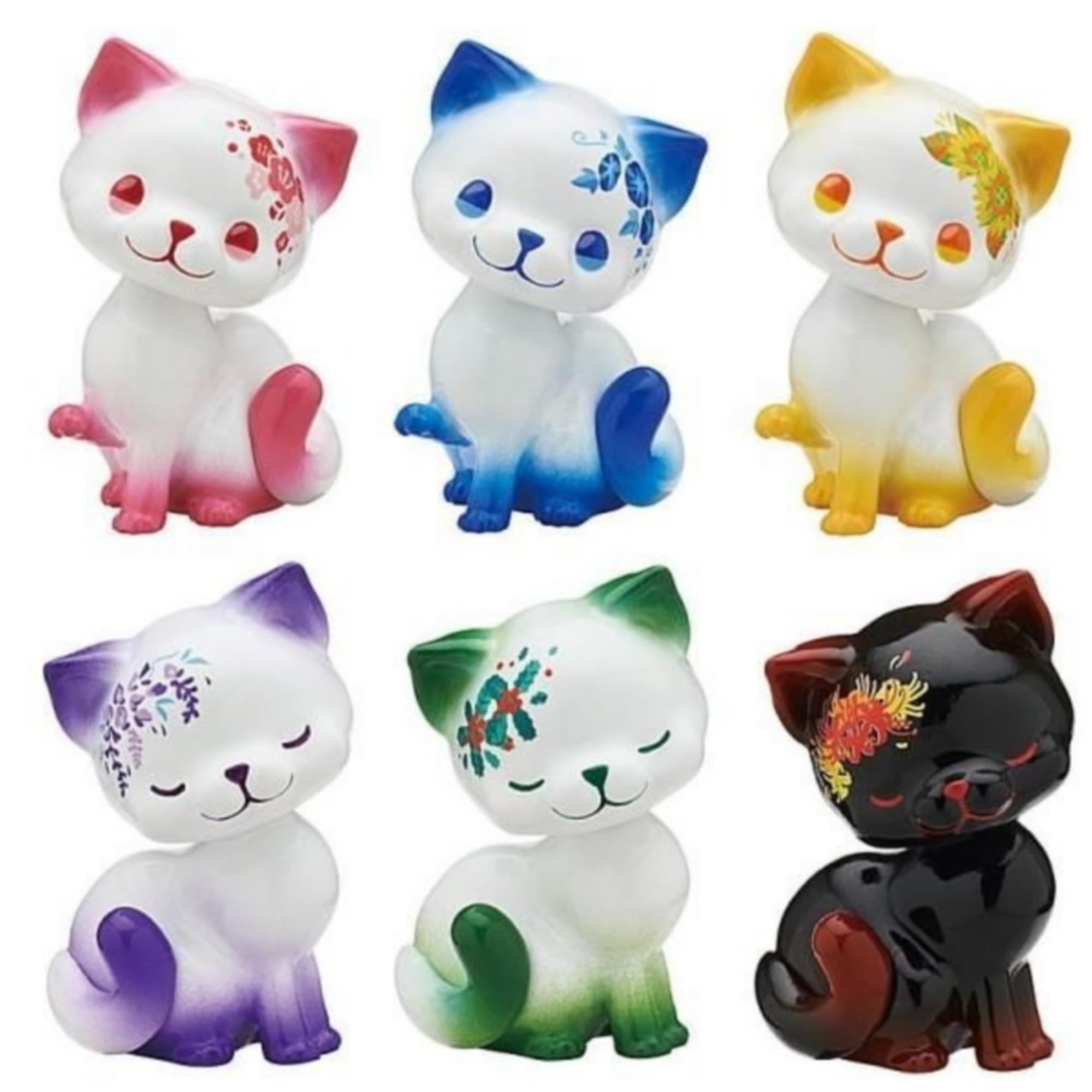 奇譚クラブ 花猫 はなねこ × 全6種セット フルコンプ ガチャガチャ カプセルトイ